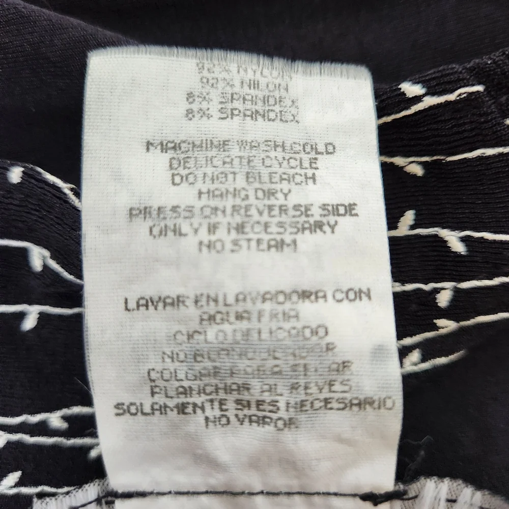 All That Jazz Vintage Mini Dress 90's Black White Slinky Sexy Goth Stretch S - Picture 11 of 13